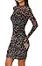 WIHOLL Fall Dresses for Women 2025 Sexy Bodycon Little Slimming Short Mock Neck Dinner Cocktail Dress Party Club Winter Dresses Leopard Print M