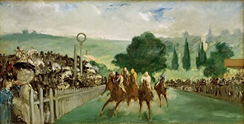 Les courses d'Edouard Manet impression d'art mural vintage 60x90cm