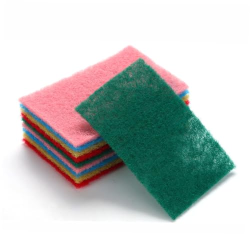 SKISUNO 100pcs Kitchen Cleaning Sponges Dish Scrubbers Long-Lasting Soft Absorbent Bowl Scrubbers for Dishes Utensils Walls Windows Floors Random Color