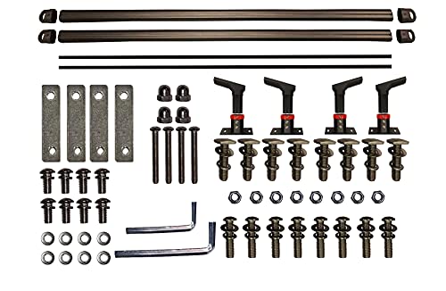 Tms Universal Aluminum Truck Bed Tonneau Cover Rack Crossbars Low Profile 2 Bars Set For Kayaks Bike Rack Rooftop Tent Camper Shells Rvs #TOP6