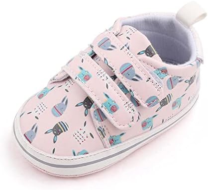 eitwo Infant Baby Boys Girls Leather Sneakers, Soft Non Slip Rubber Sole, First Walker Moccasins Newborn Shoes,Toddler Wedding Dress Shoe (6-12 Months Infant, C2/Pink, 6_Months)