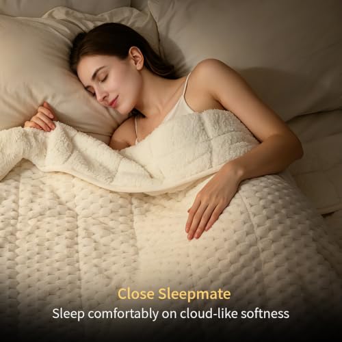 Image of Alomidds Fleece Weighted Blanket for Adults 15Lbs, 60 inchx 80 inch