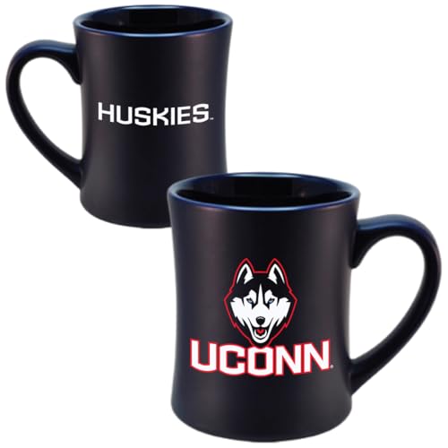 RFSJ INC. Connecticut Huskies Ceramic 16oz Sculpted Mug – Official Team Logo Coffee Cup – Handwash Recommended – Includes One Mug