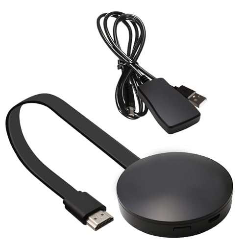 Wireless HDMI Display Adapter 1080P 4K Streaming Dongle Wireless Display Adapter, Dual H.265/HEVC Decoder Compatible with Android iOS Windows Mac, Miracast DLNA Airplay, Projector, TV, AirMirror