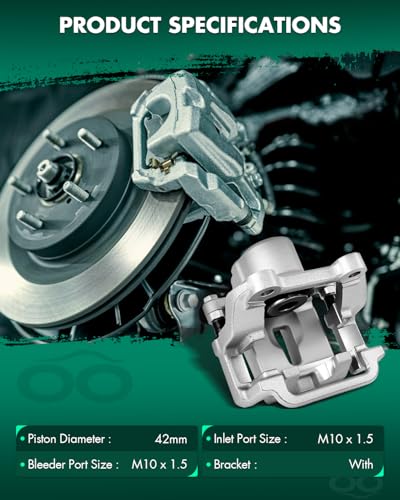 Image of SCITOO 18B4992 Rear Left Disc Brake Caliper w /Bracket Fit For Chrysler For 300 2005-2021,For Dodge For Challenger 2011-2021,For Dodge For Charger 2006-2022,For Dodge 2005-2008, Single Piston