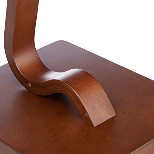 Relaxdays Herrendiener Wallnussoptik, Stummer Diener aus Holz & Metall, Kleiderbutler HBT 112 x 46,5 x 33cm, Dunkelbraun