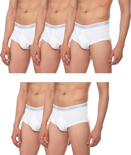 Image of VIP Men's Premium Cotton Brief | Durable Elasticized Waistband, Ultra Soft | Regular Fit | Stretchable & Breathable Underwear | Moisture Wicking Inner | All-Day Comfort Fit | Pack of 5