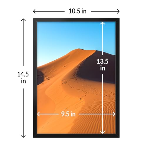 LaVie Home 10x14 Picture Frame for Wall Display, 10x14 Black Picture Frame with HD Plexiglas, 10 x 14 Frame 1 Pack, Display Frame for Vertical or Horizontal, Classic Collection