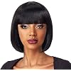 Korte Bob Pruik Met Pony Rechte Bob Pruiken Van Echt Haar Voor Zwarte Vrouwen Geen Lace Front Korte Pruiken Lijmloze…