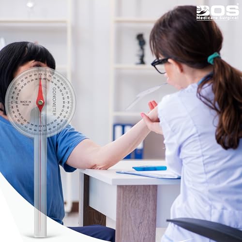 Image of Transparent PVC 360 Degree Goniometer | Medical Orthopedic Joint Range of Motion Measuring Tool | Physical Therapy, Physiotherapy, Rehabilitation Equipment