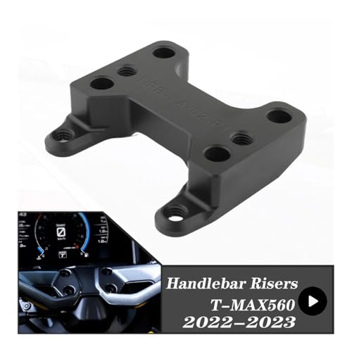 Solución postural: Elevador de manillar T-MAX 560 2022 abrazadera trasera negra 3