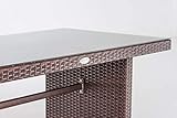 CLP Polyrattan-Gartentisch “FISOLO” Tischplatte aus Glas - 6