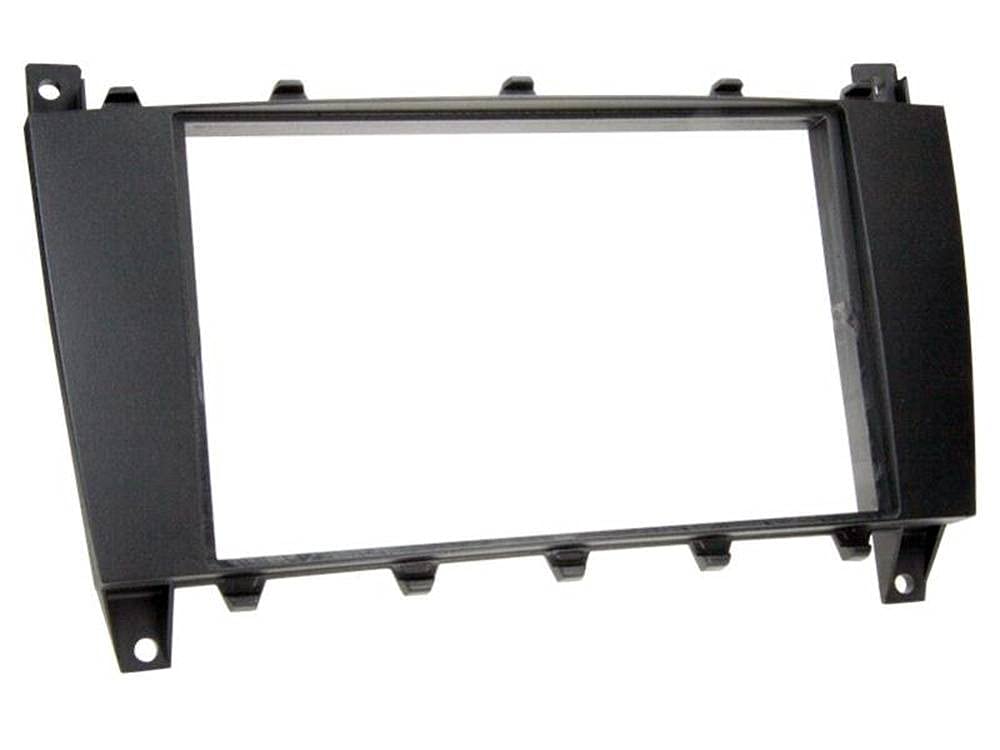 Audioproject A303-10 - Set mascherina autoradio doppio DIN compatibile per Mercedes Benz Classe C W203 S203 CL203 CL203 CLC 2004-2007 adattatore radio adattatore antenna 2 DIN nero