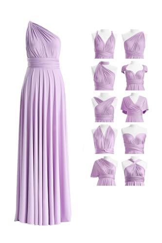 72styles Women's Bridesmaid Dresses Long Convertible Dress High Neck Elastic Formal Evening Dress for Women Lavender by 72styles - Used condition - US$45.04