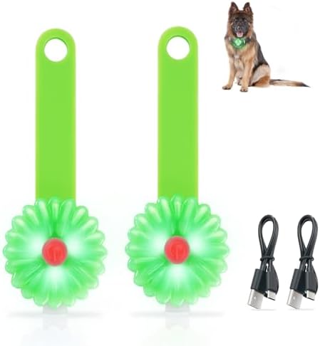Dokkita Hundelicht, Blinklicht Schulranzen Kinder 2er, Sicherheits LED Blinklicht für Hunde - Katzen, USB-C Wiederaufladbar LED Licht Leuchthalsband Hund, Licht für Jogger -Walker-