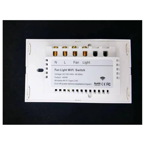 Interrupteur de ventilateur wifi Tuya à commande tactile - 7