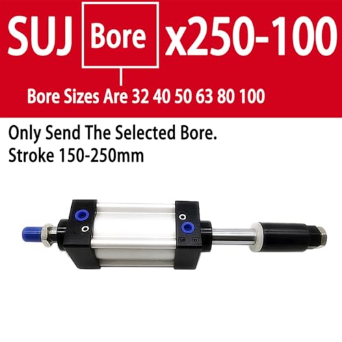 Vérin pneumatique double effet SUJ32 alésage 32 course 250 ajustable - 3