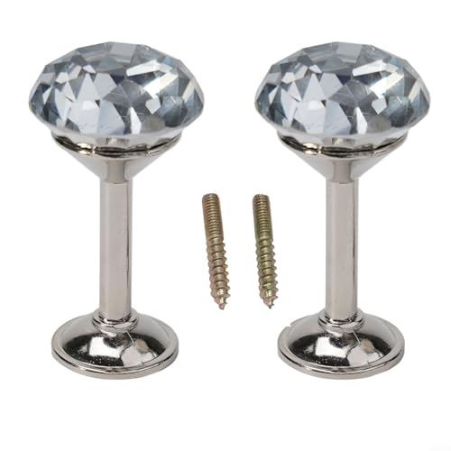 Aprilsunnyzone Alzapaños de cortina para colgar en la pared, soportes decorativos de vidrio, decoración del hogar, aleación de zinc, 3.15 x 1.57 pulgadas, paquete de 2 unidades, bronce, plata y oro