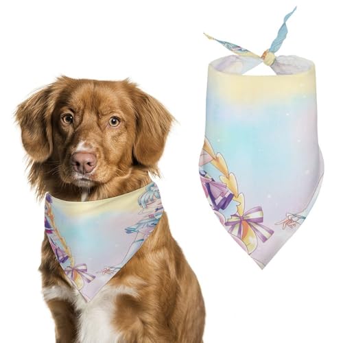 わんだふるぷりきゅあ!ペットバンダナ 犬 猫 首巻き アクセサリー 小型犬用 中型犬用 イベント用 コスプレ 写真用 お出かけグッズ 誕生日 One Size