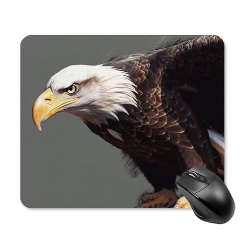 Tapis de souris carré Eagle 25x30 cm ultra fin avec base en caoutchouc antidérapant