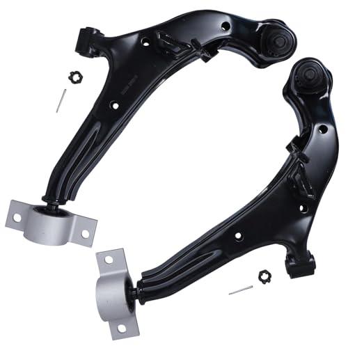 Image of Detroit Axle - 8pc Front Suspension Kit for 2000-2003 Nissan Maxima 2000-2004 INFINITI I35 I30, 2 Lower Control Arms with Ball Joint 4 Outer Inner Tie Rods 2 Boots 2001 2002 Replacement