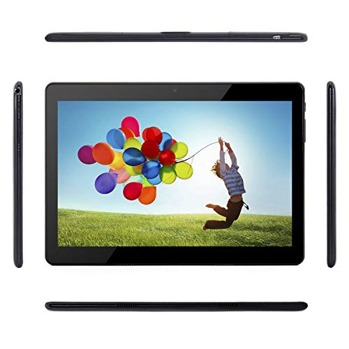 Tablet Android 10 Inch Unlocked 3G Phablet Tablet PC with Dual SIM Card Slots Dual Camera WiFi Bluetooth GPS 16GB MTK6580 1.3GHz IPS Screen 800x1280 - Black