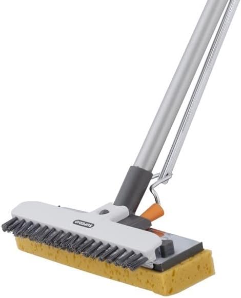 Superio Trapeador de esponja, mopa de mariposa para azulejos, laminados, baño, cocina, pisos de garaje comercialindustrial (trapeador completo)