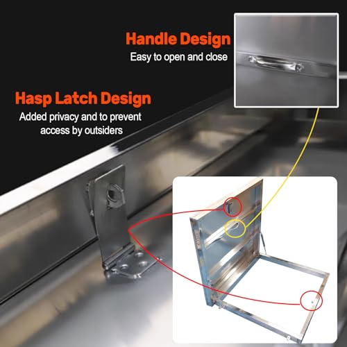 Tapa de escotilla de techo duradera de acero inoxidable con soporte de carga para acceso seguro 5