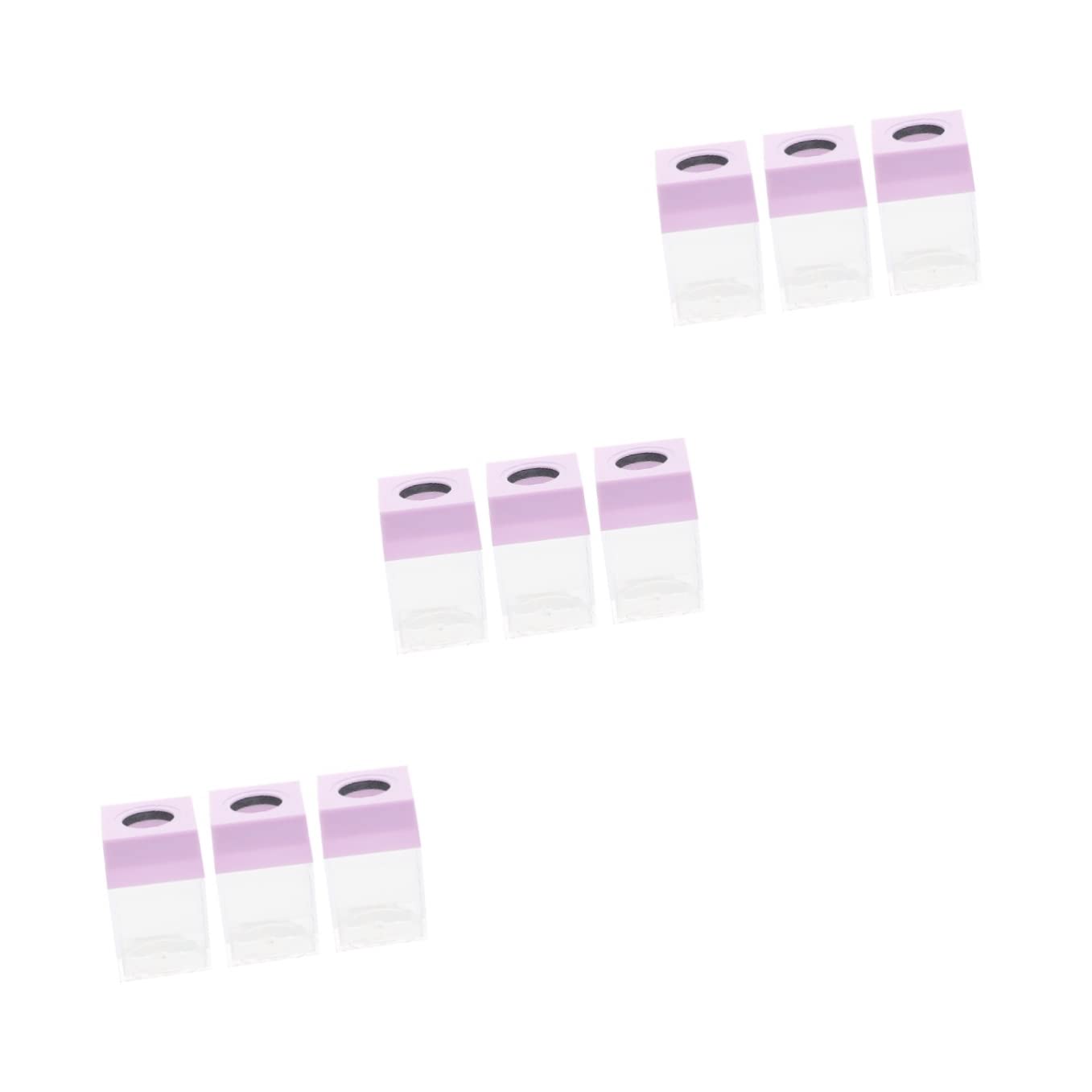 STOBOK 9 Pz Secchio Portaoggetti per Graffette Organizzatore di Graffette Magnetiche Porta Forcine Porta Carta da Scrivania Porta Graffette Il Clip Magnetica Plastica Ufficio Viola