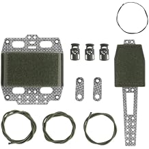 Tactical PVS31 NVG Battery Box Storage Retention System Helmet Pouch, Fast Helmet T-Type Pouch, Carbon Frame, Green