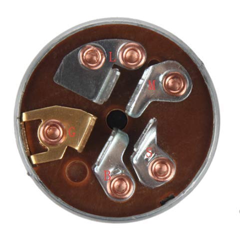 Larbi Lawn Mower Ignition Switch With 3 Position 2 Keys 5 Terminals Suit For Mower Std365402 24688 725-0267 925-0267 21064 42106 #TOP6