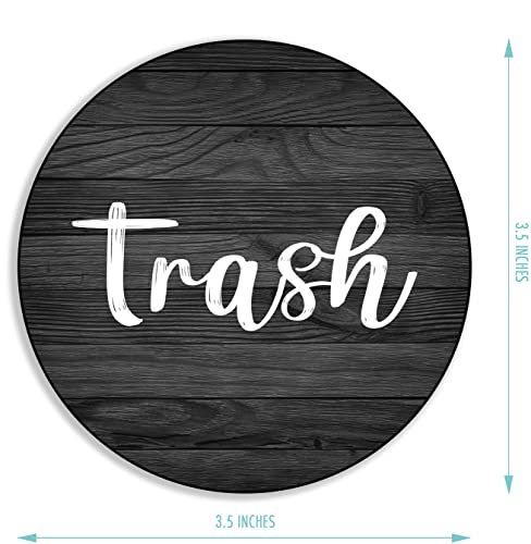 Babypop! Recycle Trash Can Combo, Recycle Magnet For Trash Can, Garbage Recycle Bin Combo, Trash Recycle Bin Combo, Farmhouse Rustic Design #TOP2