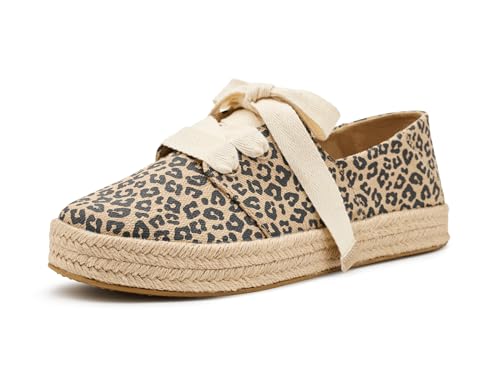 TOMS Women's Carolina Lace-Up Beige, 8 Medium