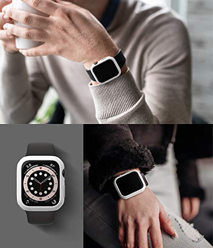 Image of Ringke Slim Case for Apple Watch Series 6 /5 /4 /SE 44mm, Clear & White | 2 Pack