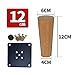 Produktbild YYF rutschfest Tisch und Stuhl Füße 4 × Sofa Beine Massivholz Füße Tabelle TV Schrank Nachttisch Couchtisch Füße Unterstützung Möbelzubehör Verschleißfest (Size : 12cm)