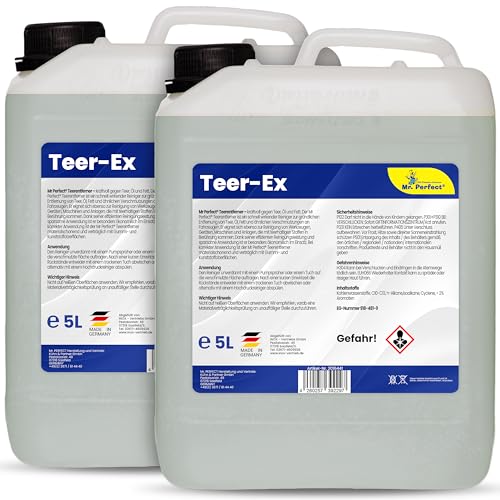 Mr. Perfect® Goudron EX, Dissolvant bitume et goudron pour voiture et outils - 2 x 5 Litres