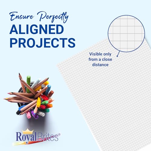 Royal Brites Heavyweight Vanishing Grid Lined White Poster Board 22” x 28”, Grid Poster Board for Lettering, Art, & School Projects, Pack of 24 - Thumbnail 4