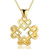 ✦Design-Idee ✦Die Vintage Celtic Knot-Anhänger-Halskette wurde mit dem traditionellen irischen Celtic Knot entworfen. Zirkon in der Mitte eingelegt. Die Form des Anhängers ist sehr retro und einzigartig