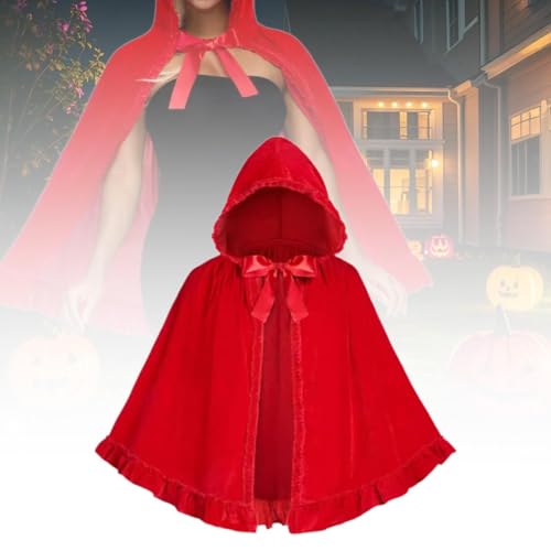 Cape à capuche noire fluide pour robe de soirée et déguisement de spectacle