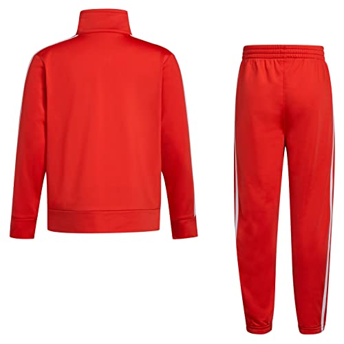 adidas Boys' Little Tricot Jacket & Pant Clothing Set, Essential Tricot Vivid Red, 3T2