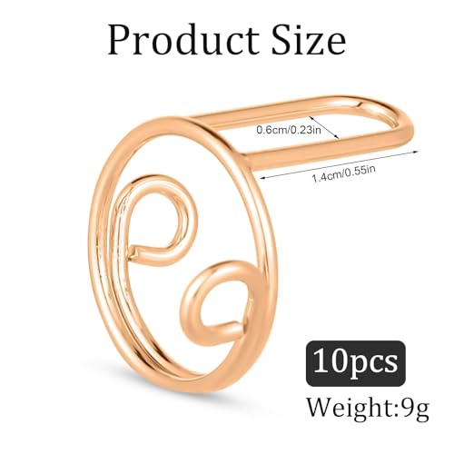 Image of 10 Pcs Nail Rings for Women, Elegant Nail Ring Set, Nail Extension Rings Premium Nail Ringsfor Daily Routine Cosplay Drama Performance and Parties