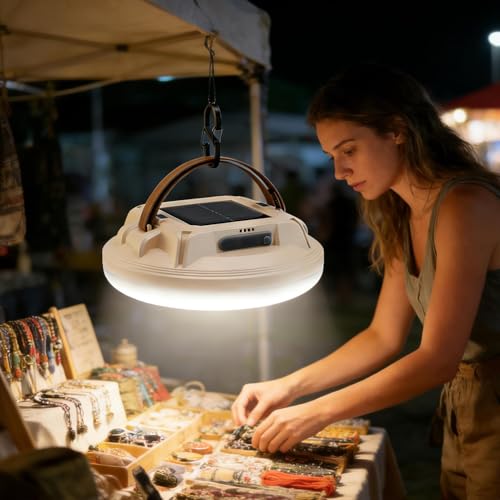 Lanterne solaire camping super lumineuse à 4 modes pour éclairage extérieur