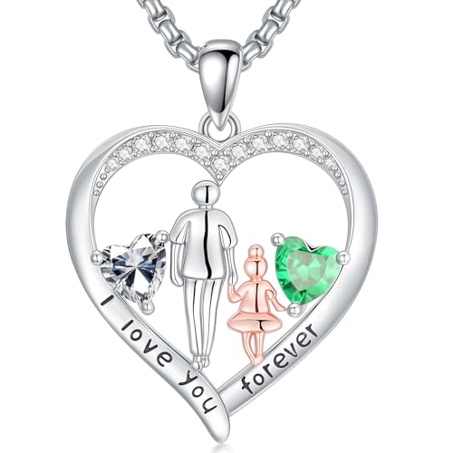 Zoeniya To My Daughter From Dad/Father,Daughter �a���΃y���_���g�l�b�N���X I Love You Forever Love Heart Jewelry �N���X�}�X �o�����^�C�� ��̓� �a�����M�t�g ���� ��