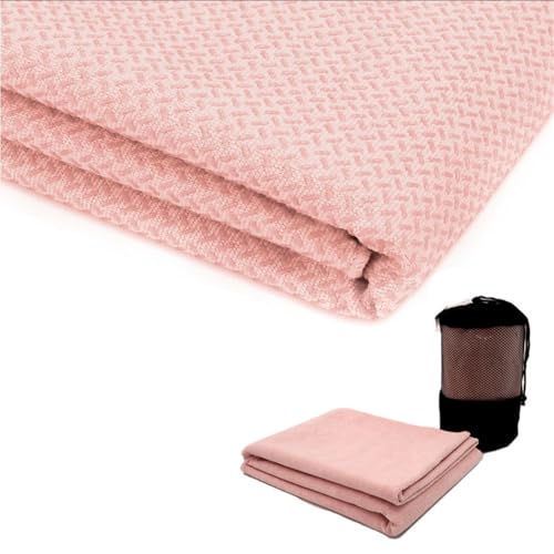 Yoga Towel Yoga Mat Towel Non Slip Hot Yoga Towel Quick Dry Fitness Mats Towel Ultra Soft and Sweat Absorbent Grip Dot Washable Grip Towels With Free Mesh Carry Bag