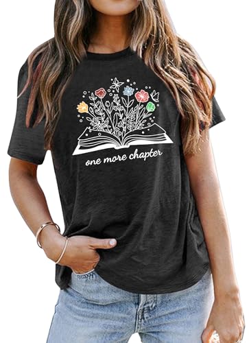 Image of Books Shirts for Women Reading T-Shirt Book Lover Tops Funny Readers Gifts Clothes Casual Librarian Tees