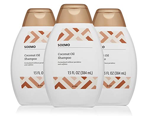 Amazon Brand - Solimo Coconut Oil Shampoo, 13 fl. Oz (Pack of 3)