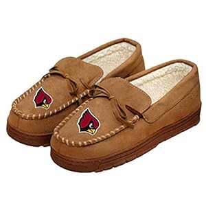 FOCO Arizona Cardinals NFL Mens Team Logo Moccasin Slippers – M