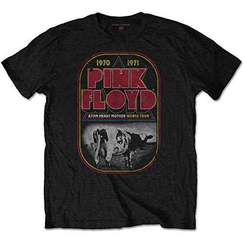Rock Off Pink Floyd Atom Heart Mother Tour Officiel T-Shirt Hommes Unisexe - Les Beatles, Paul McCartney, John Lennon, RIngo Starr, George Harrison Rock Off Pink Floyd Atom Heart Mother Tour Officiel T-Shirt Hommes Unisexe