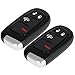KEYALL 2 Pack 4 buttons Remote Control Car Key Fob 2014-2018 for Ram 1500 3.0L,2013-2018 for Ram 1500 3.6L GQ4-54T,GQ454T,68159656,68159656AG,68159656AF
