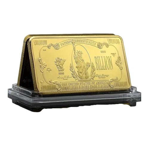 YIQILAFADA Billion Dollar Gold Bar, Gold Dollar Bullion for Paperweight Movie Prop for Novelty Gift